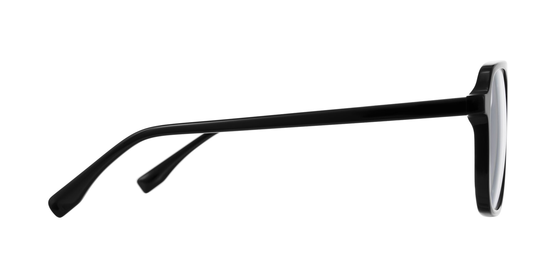 Side of Recalote in Black with Clear Eyeglass Lenses