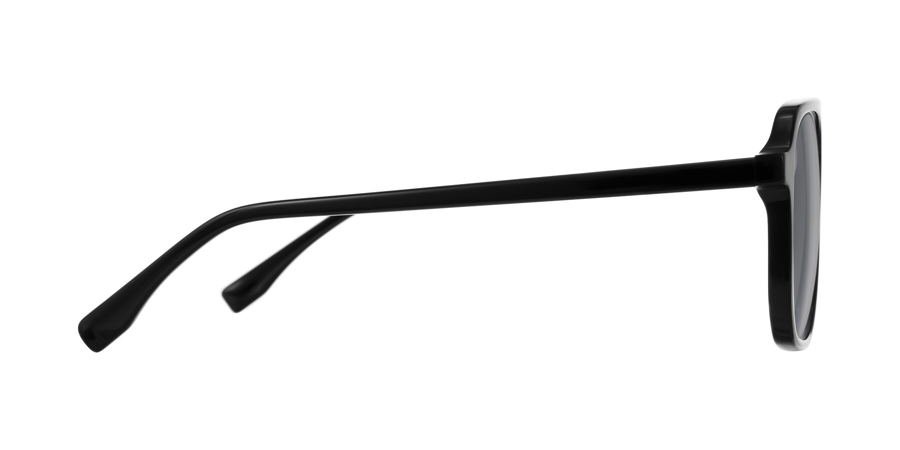 Side of Recalote in Black with Light Gray Tinted Lenses