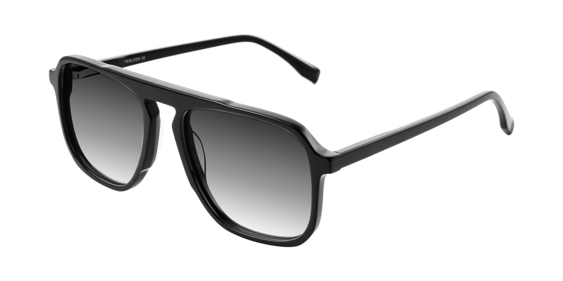 Angle of Recalote in Black with Gray Gradient Lenses
