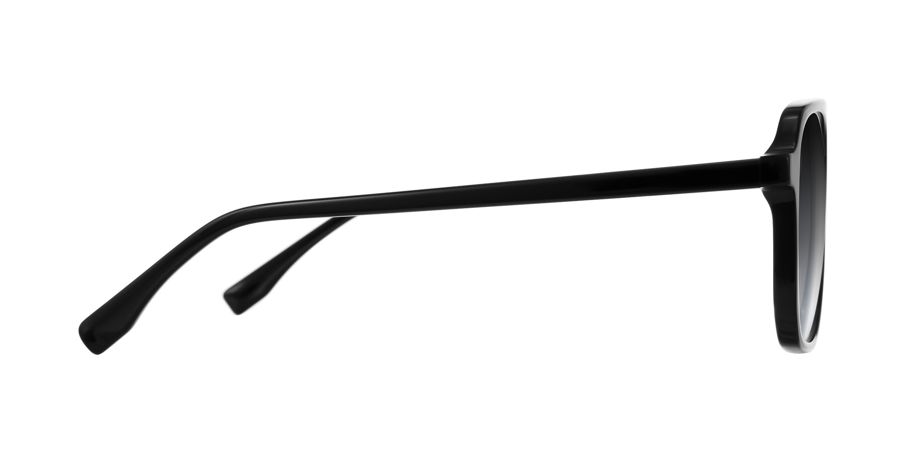 Side of Recalote in Black with Gray Gradient Lenses
