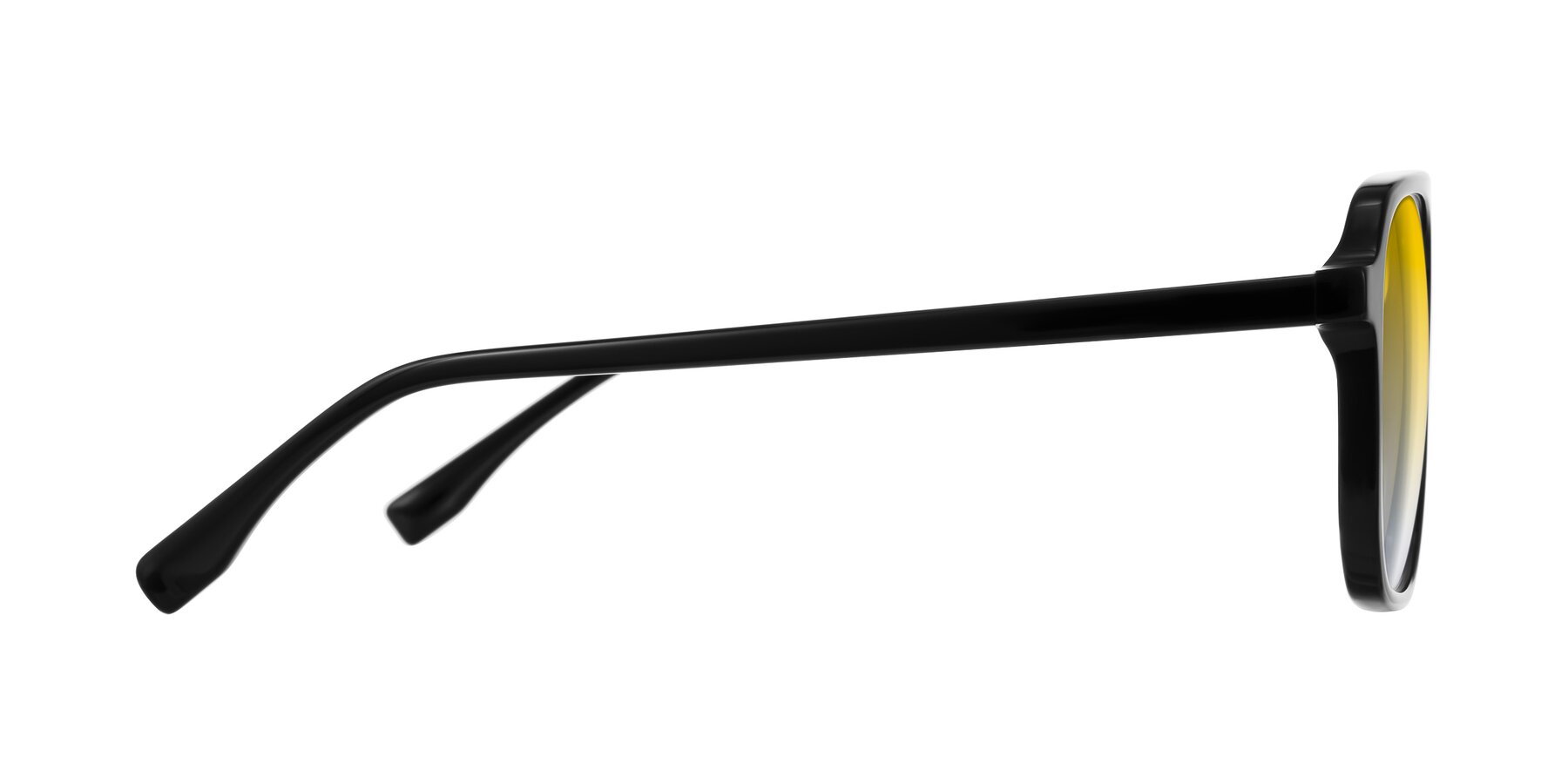 Side of Recalote in Black with Yellow Gradient Lenses