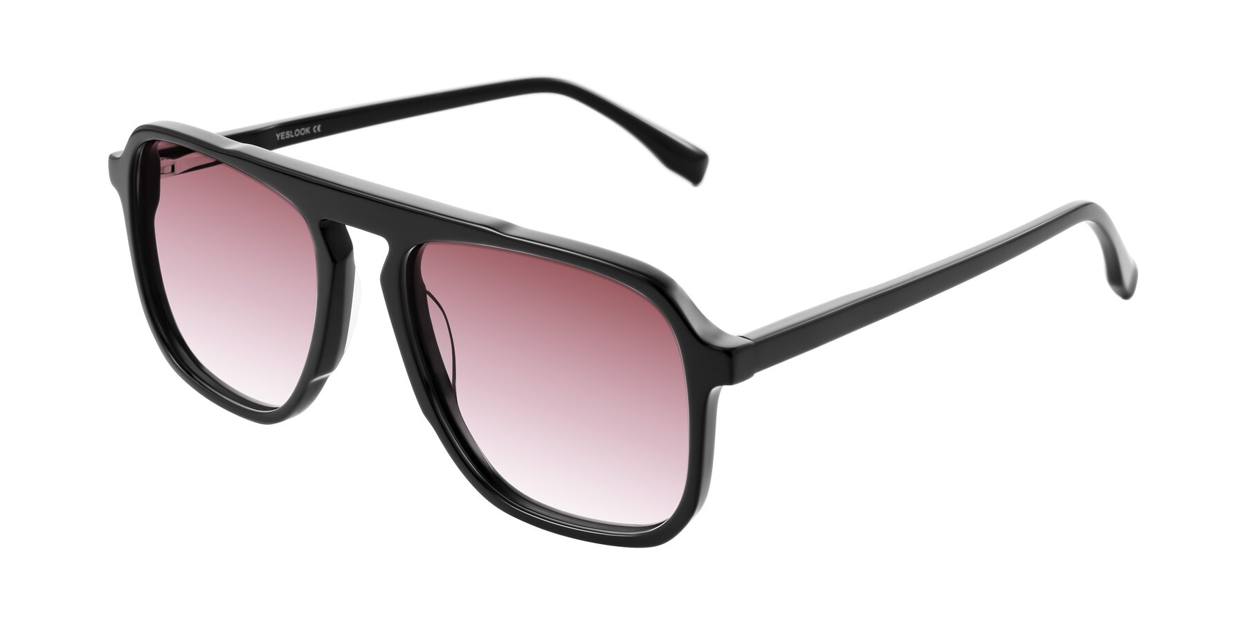 Angle of Recalote in Black with Garnet Gradient Lenses