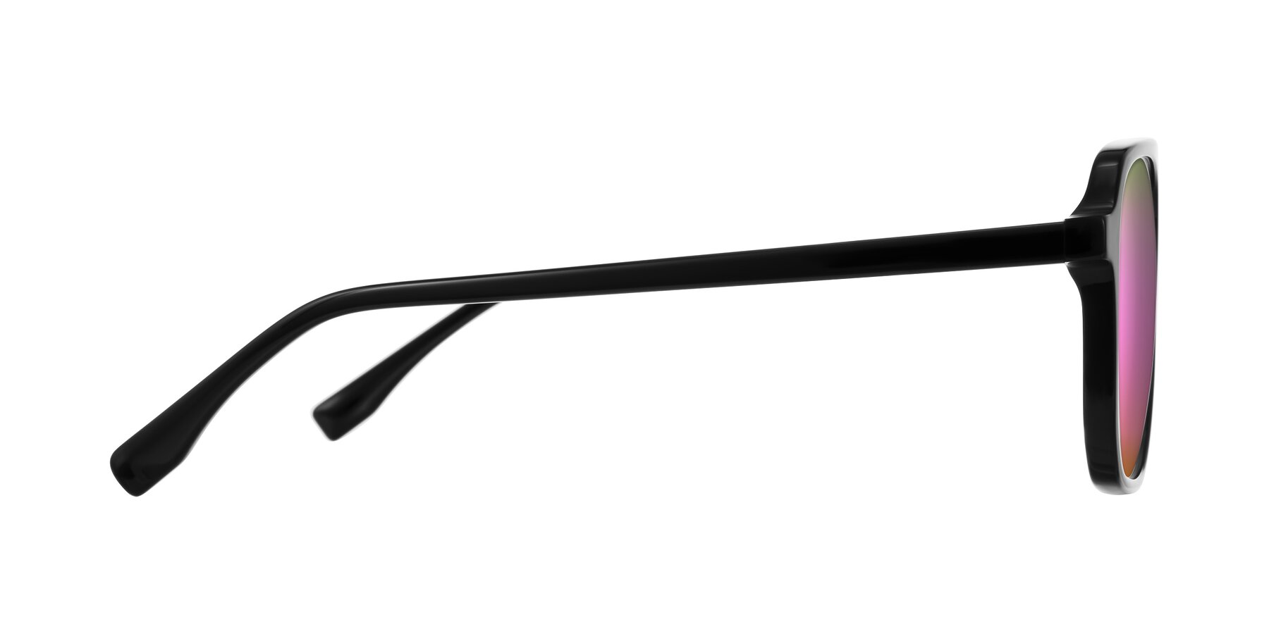 Side of Recalote in Black with Pink Mirrored Lenses