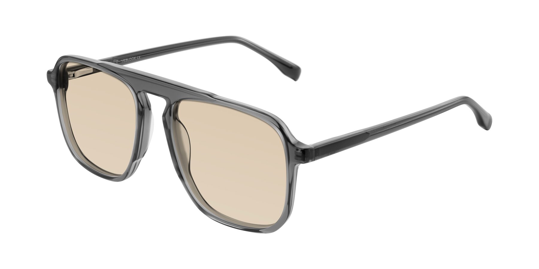 Angle of Recalote in Transparent Gray with Light Brown Tinted Lenses