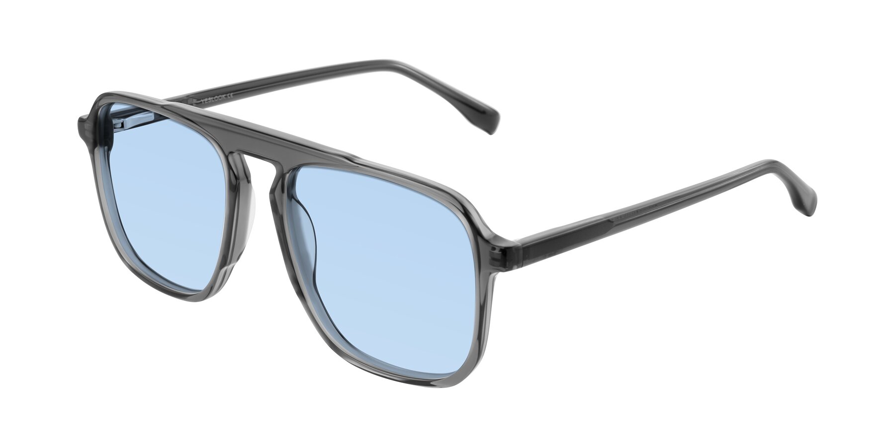 Angle of Recalote in Transparent Gray with Light Blue Tinted Lenses