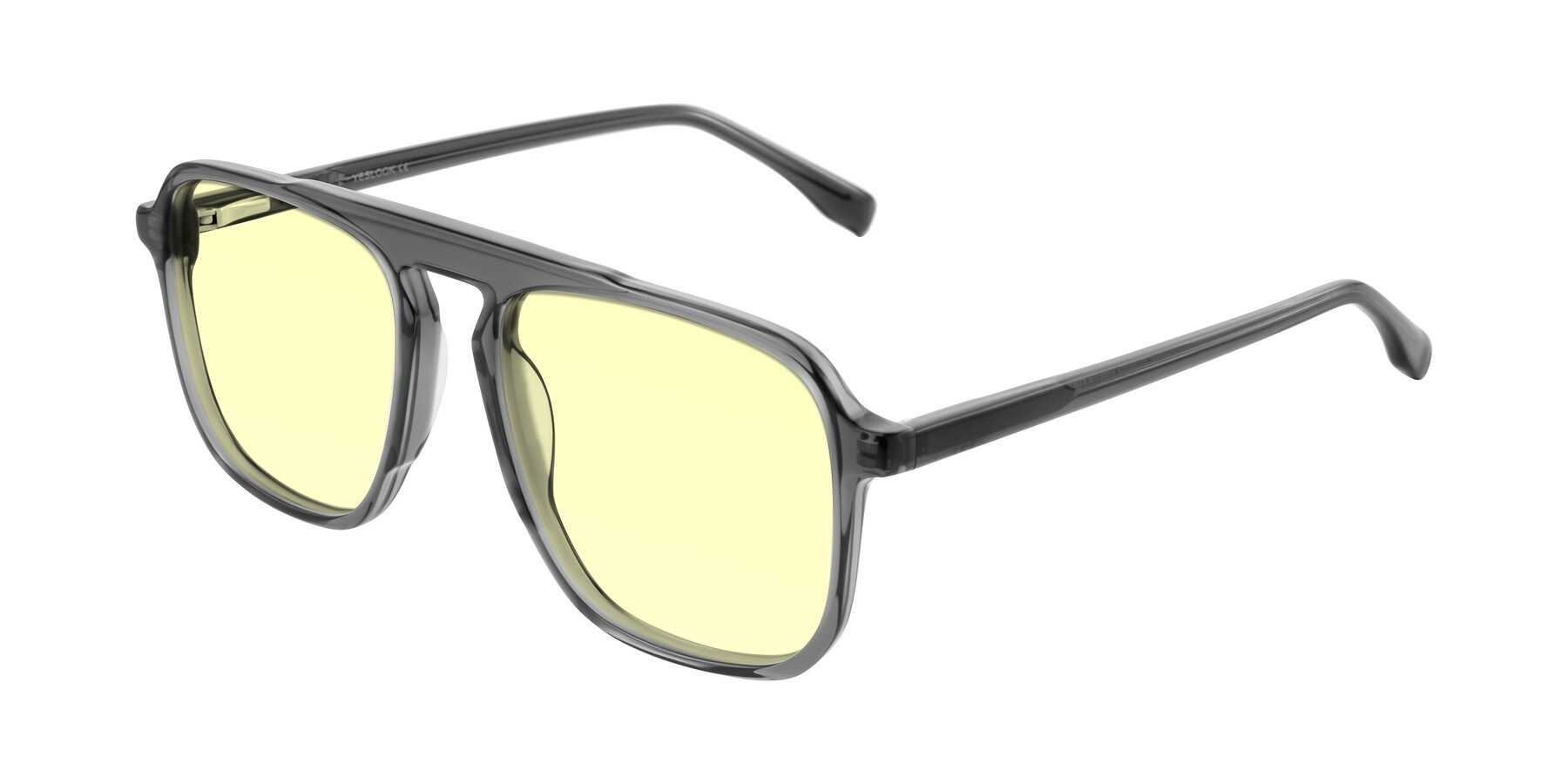 Angle of Recalote in Transparent Gray with Light Yellow Tinted Lenses