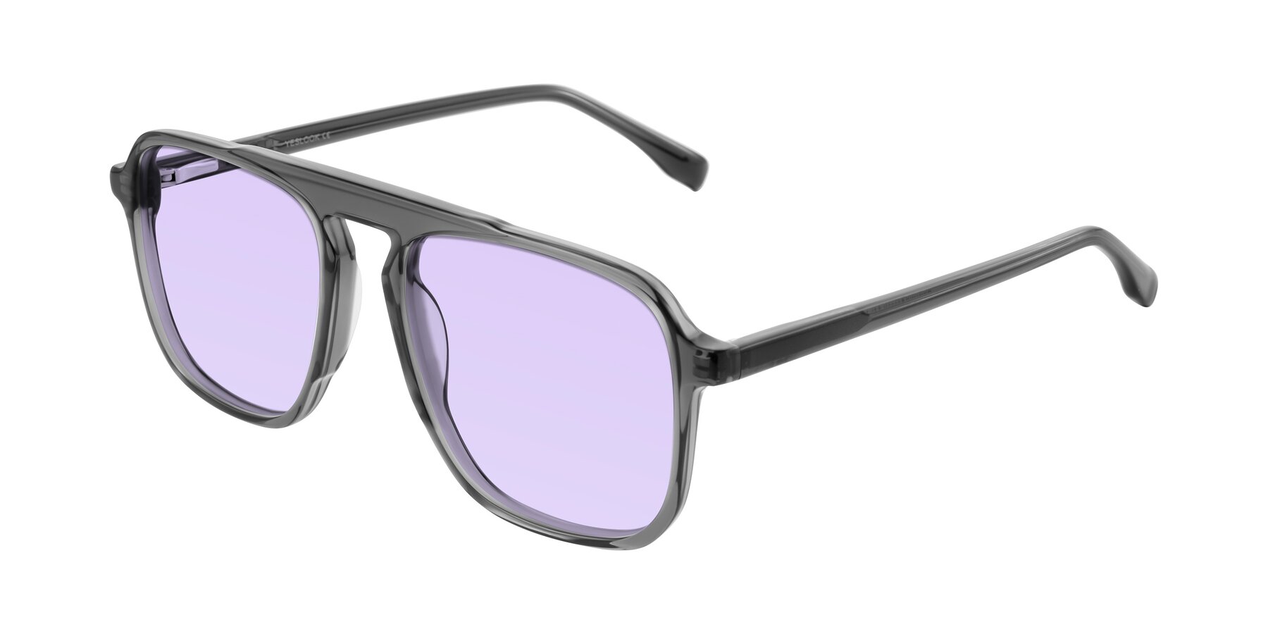 Angle of Recalote in Transparent Gray with Light Purple Tinted Lenses