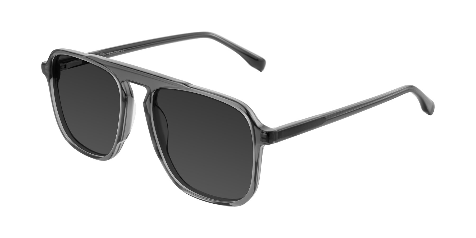 Angle of Recalote in Transparent Gray with Gray Tinted Lenses