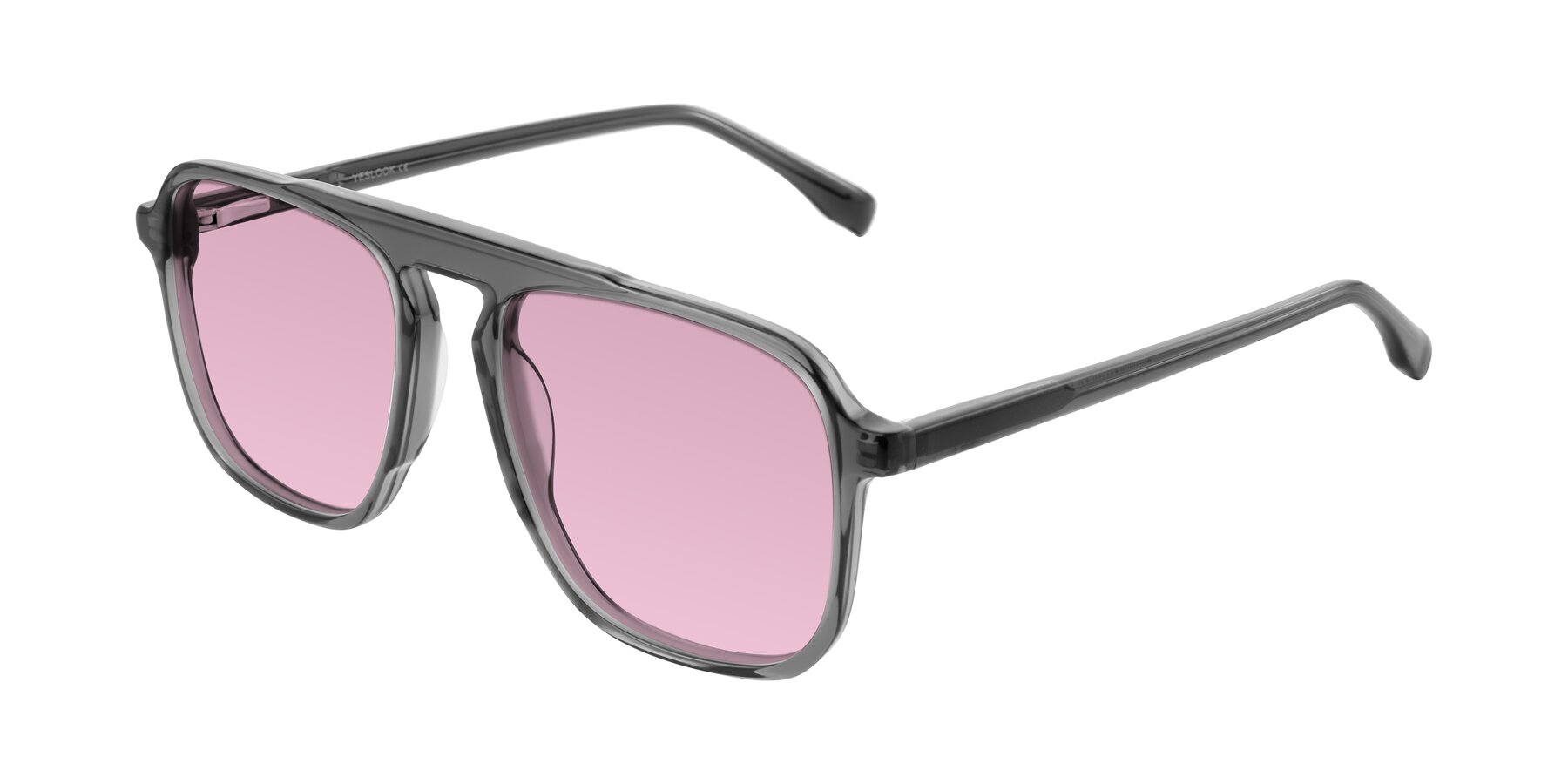 Angle of Recalote in Transparent Gray with Light Wine Tinted Lenses