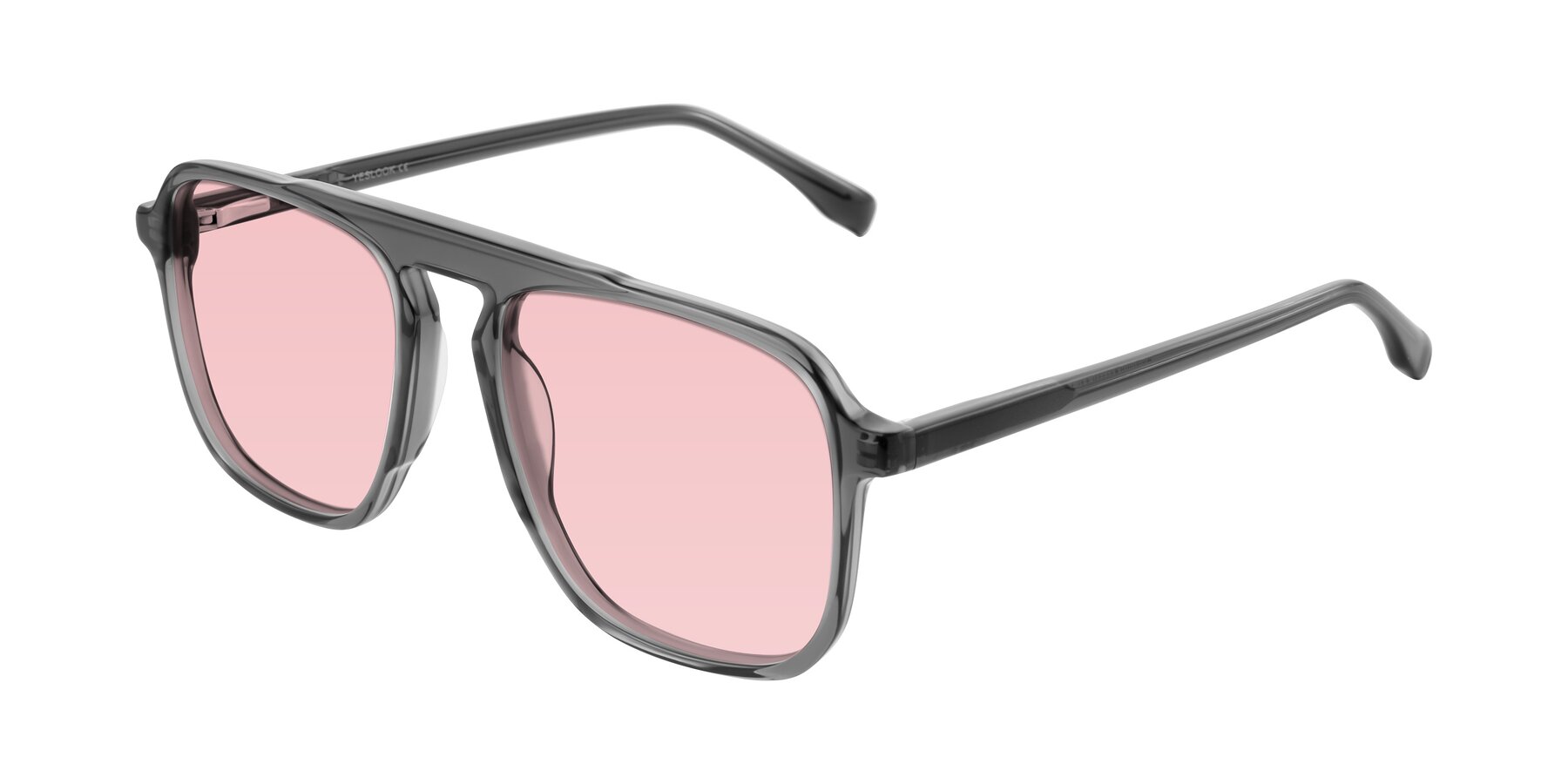 Angle of Recalote in Transparent Gray with Light Garnet Tinted Lenses