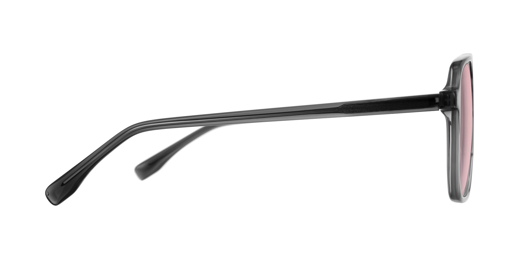 Side of Recalote in Transparent Gray with Light Garnet Tinted Lenses