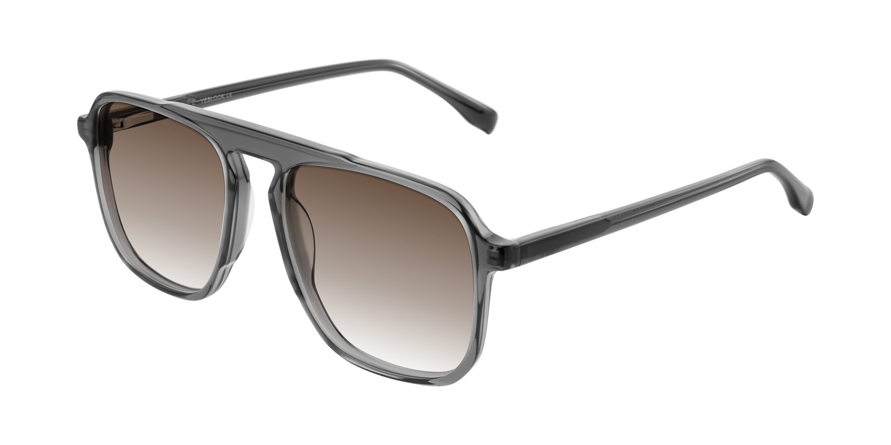 Angle of Recalote in Transparent Gray with Brown Gradient Lenses