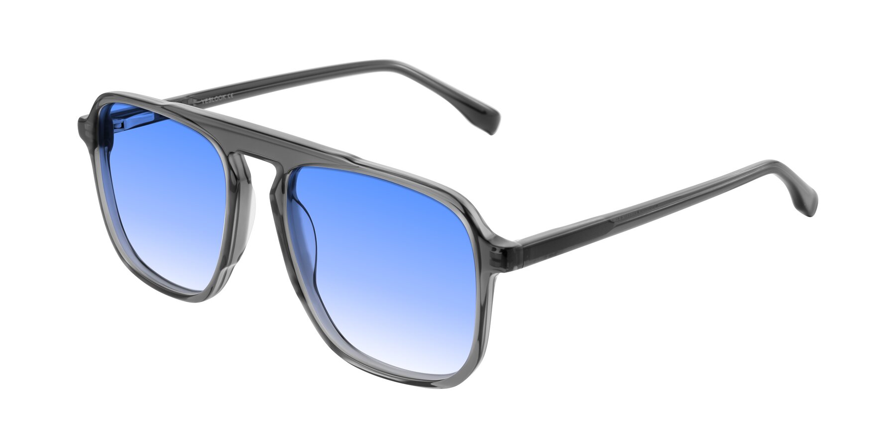 Angle of Recalote in Transparent Gray with Blue Gradient Lenses