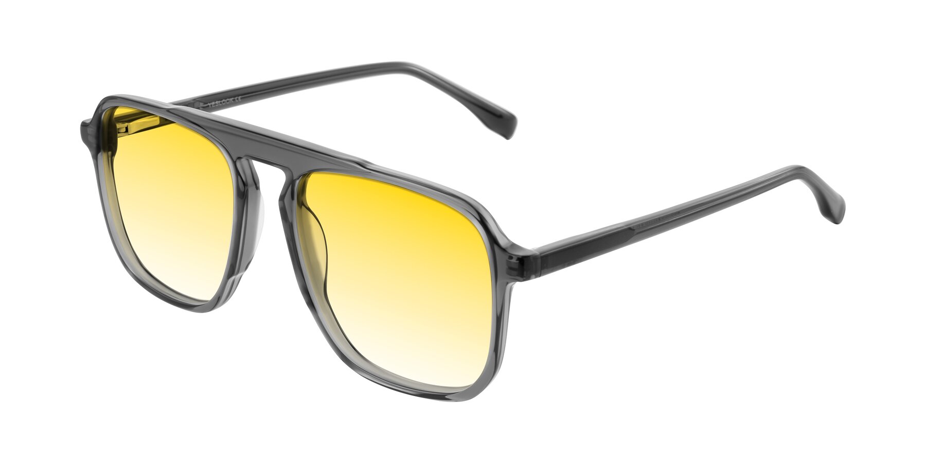 Angle of Recalote in Transparent Gray with Yellow Gradient Lenses
