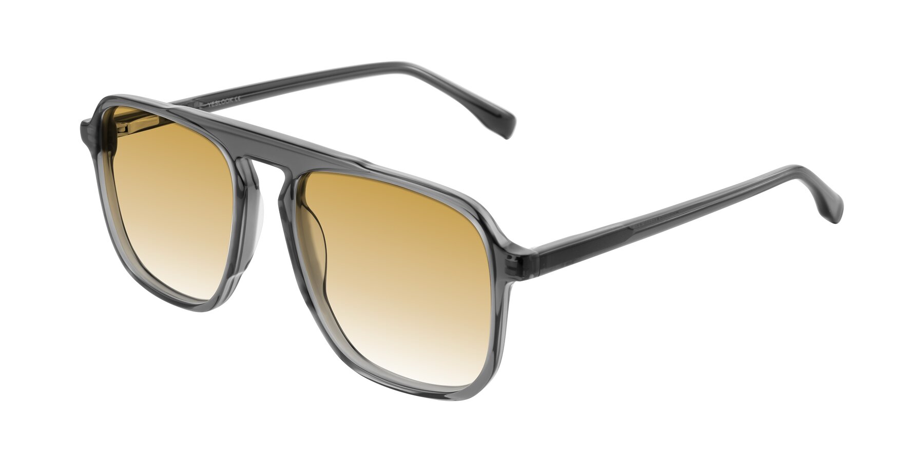 Angle of Recalote in Transparent Gray with Champagne Gradient Lenses