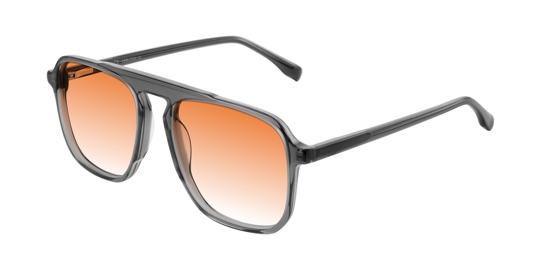 Angle of Recalote in Transparent Gray with Orange Gradient Lenses