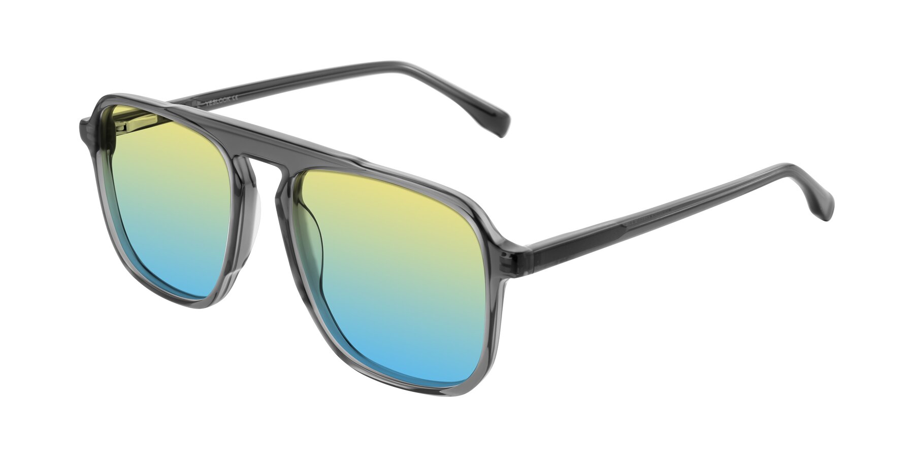 Angle of Recalote in Transparent Gray with Yellow / Blue Gradient Lenses