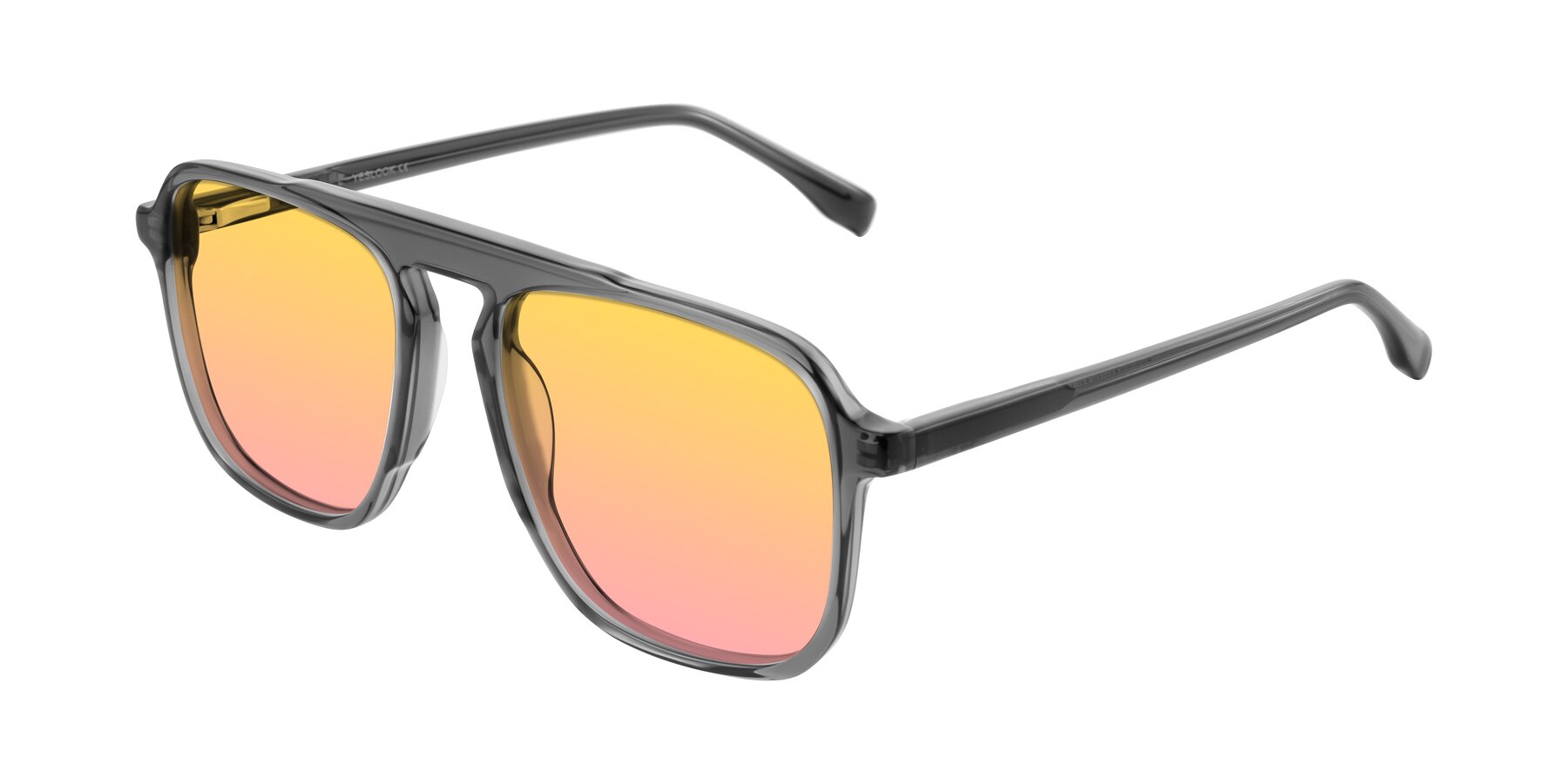 Angle of Recalote in Transparent Gray with Yellow / Pink Gradient Lenses