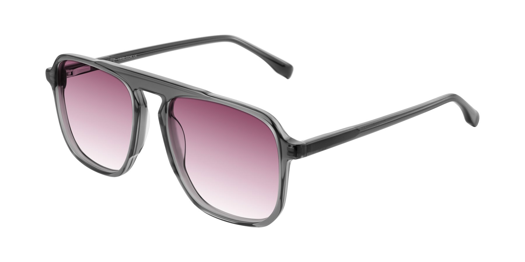 Angle of Recalote in Transparent Gray with Wine Gradient Lenses