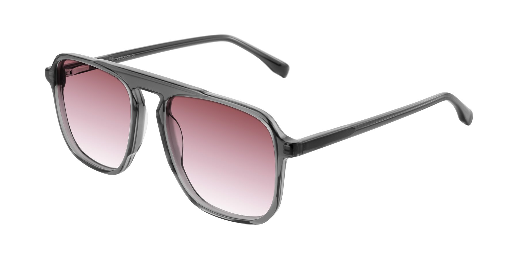 Angle of Recalote in Transparent Gray with Garnet Gradient Lenses
