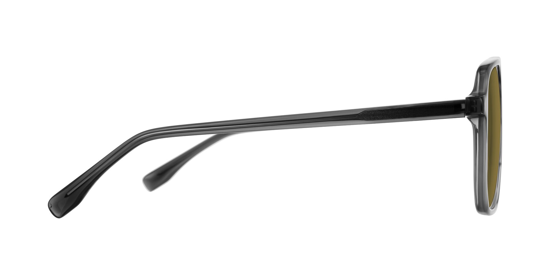 Side of Recalote in Transparent Gray with Brown Polarized Lenses