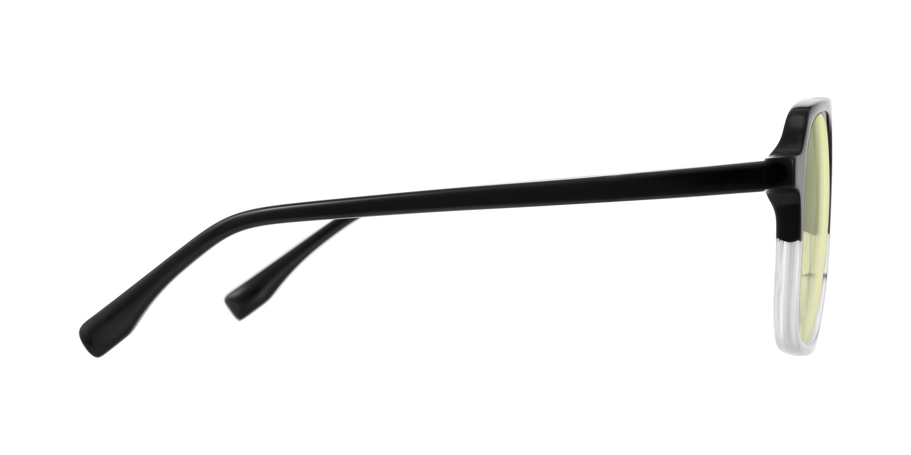 Side of Recalote in Black/Clear with Light Yellow Tinted Lenses