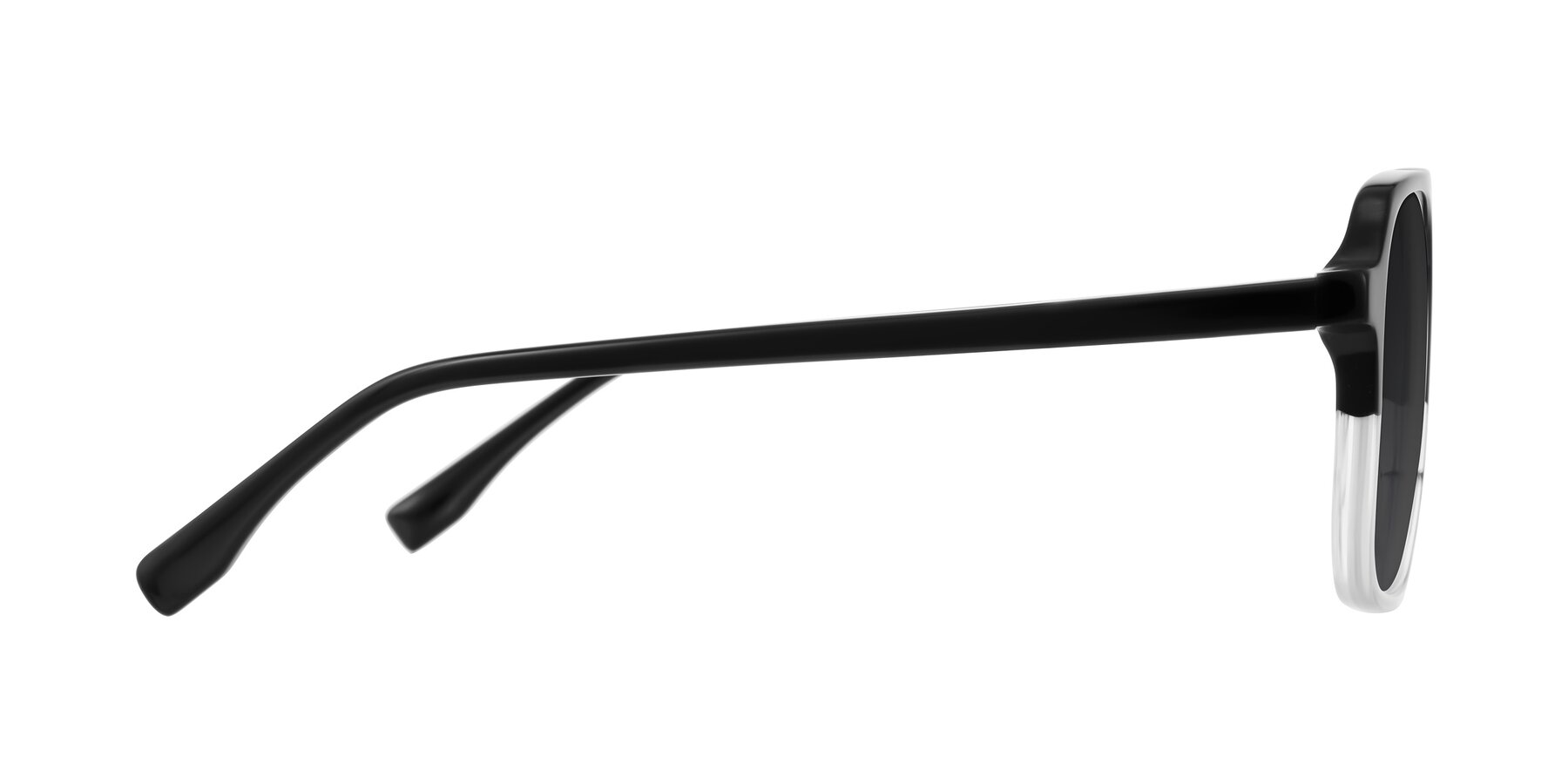 Side of Recalote in Black/Clear with Gray Tinted Lenses