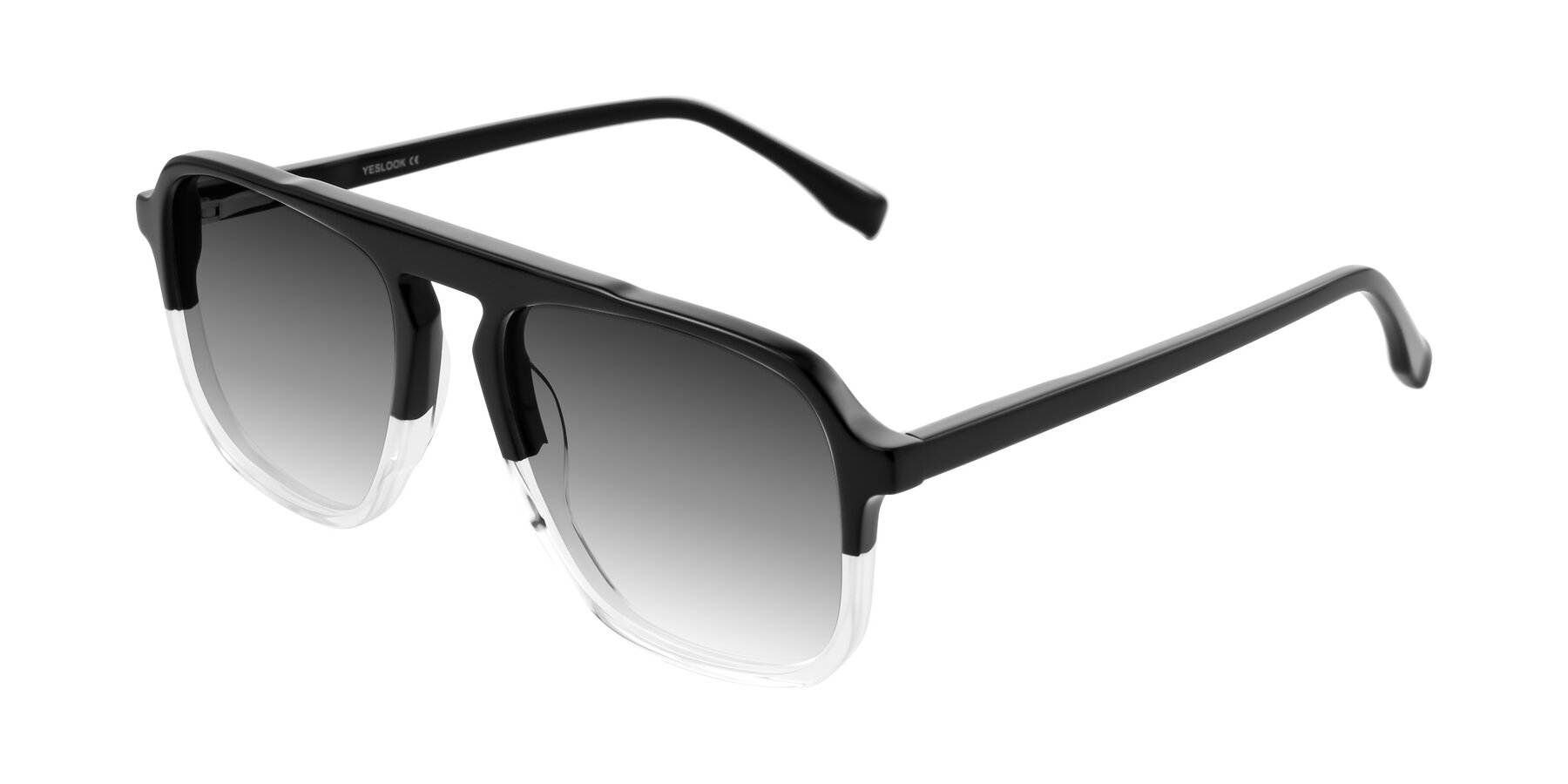 Angle of Recalote in Black/Clear with Gray Gradient Lenses