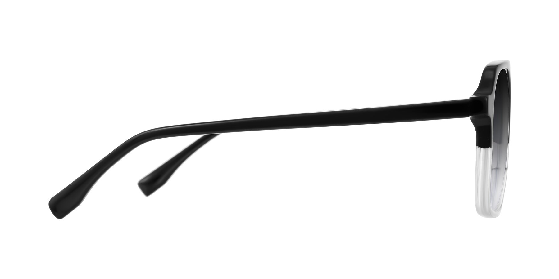 Side of Recalote in Black/Clear with Gray Gradient Lenses