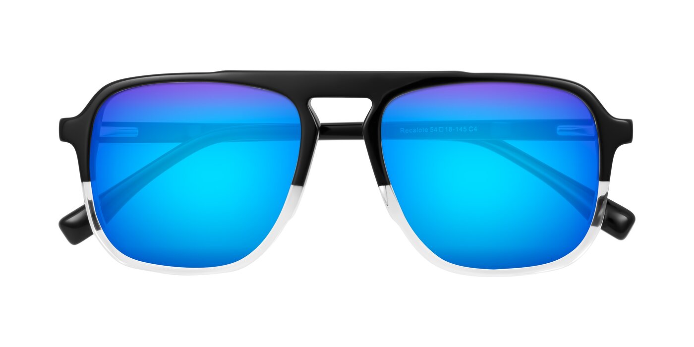 Recalote - Black/Clear Flash Mirrored Sunglasses