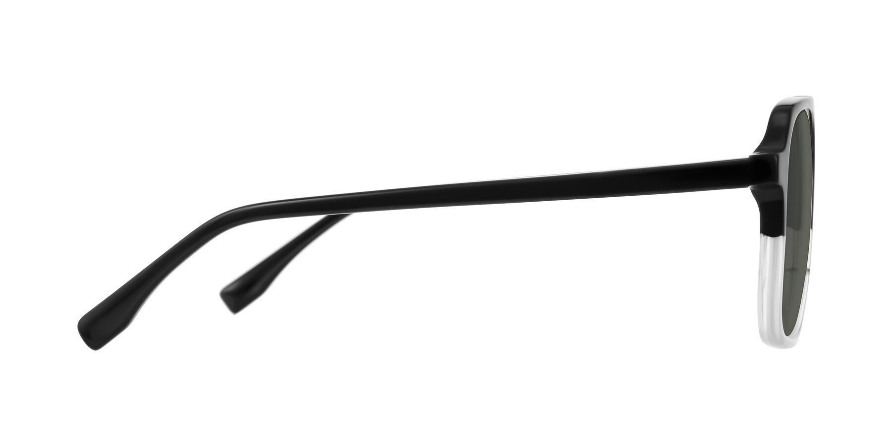 Side of Recalote in Black/Clear with Gray Polarized Lenses