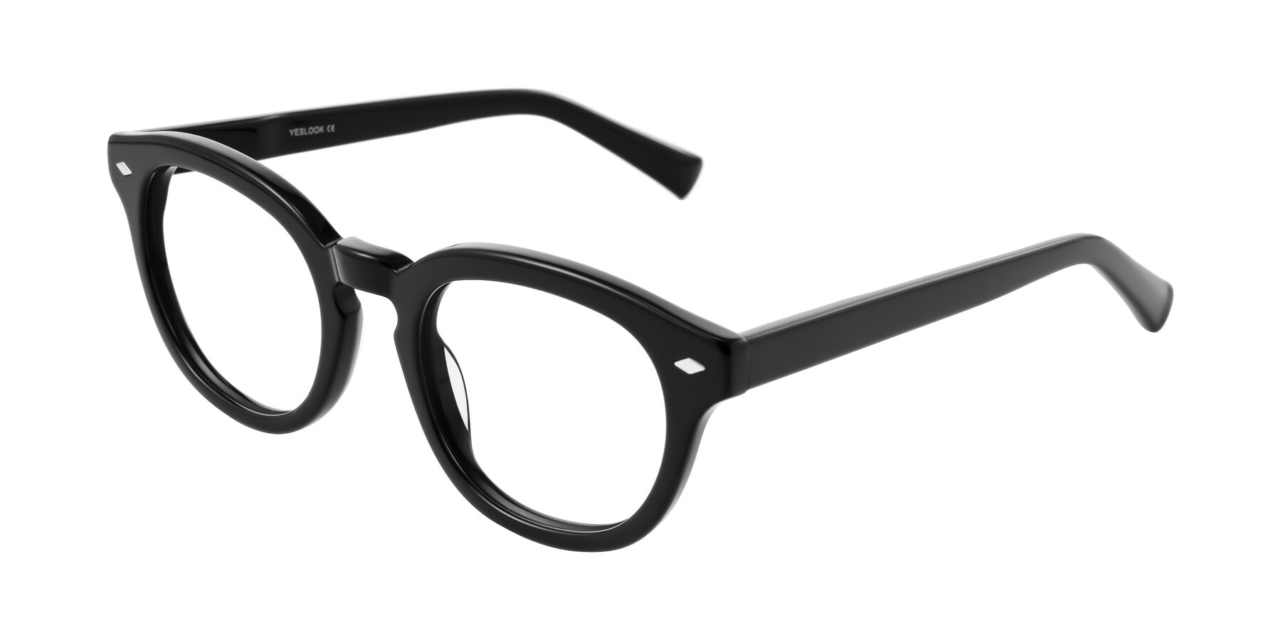 Angle of Nehrode in Black with Clear Eyeglass Lenses