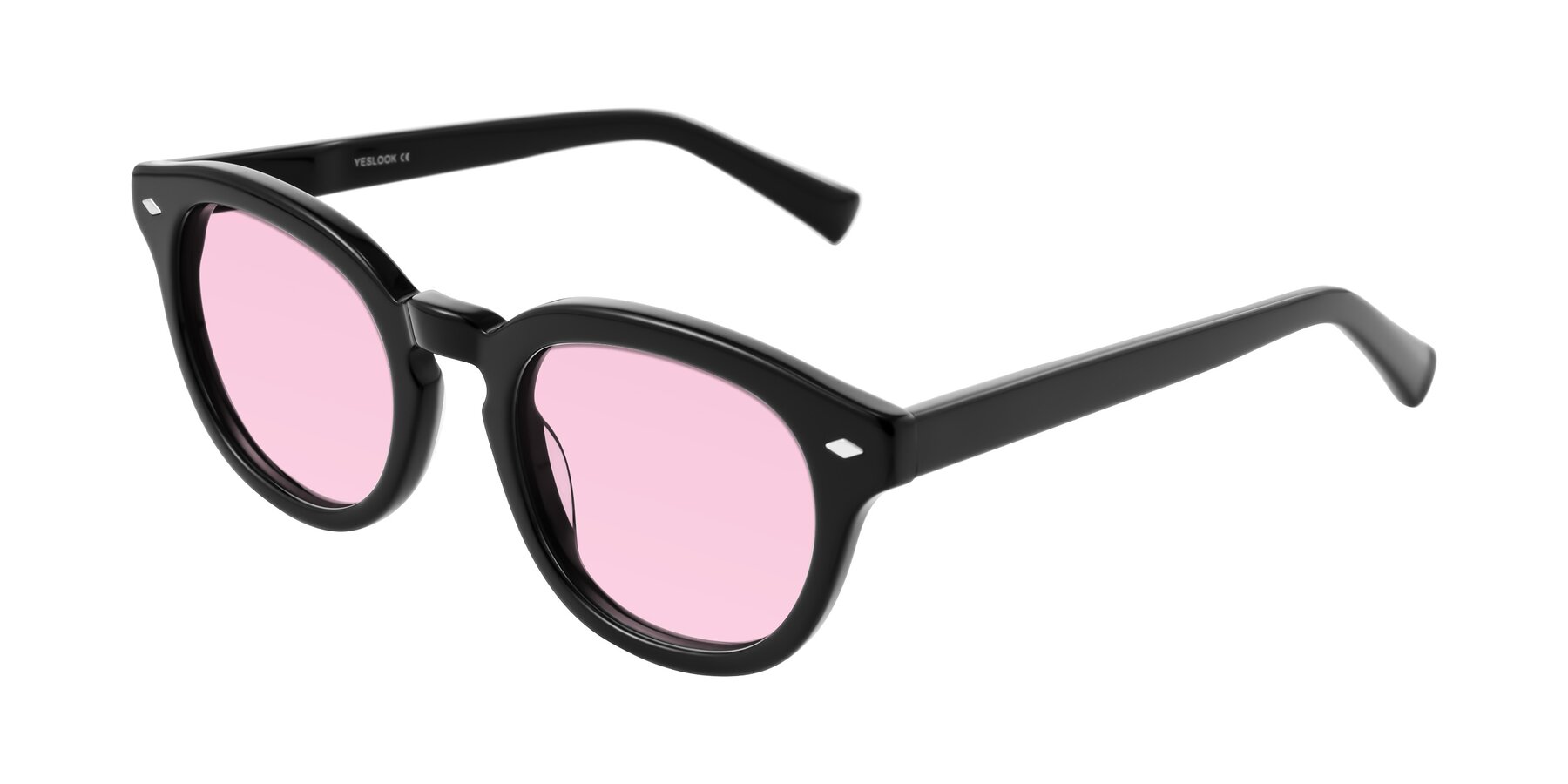 Angle of Nehrode in Black with Light Pink Tinted Lenses