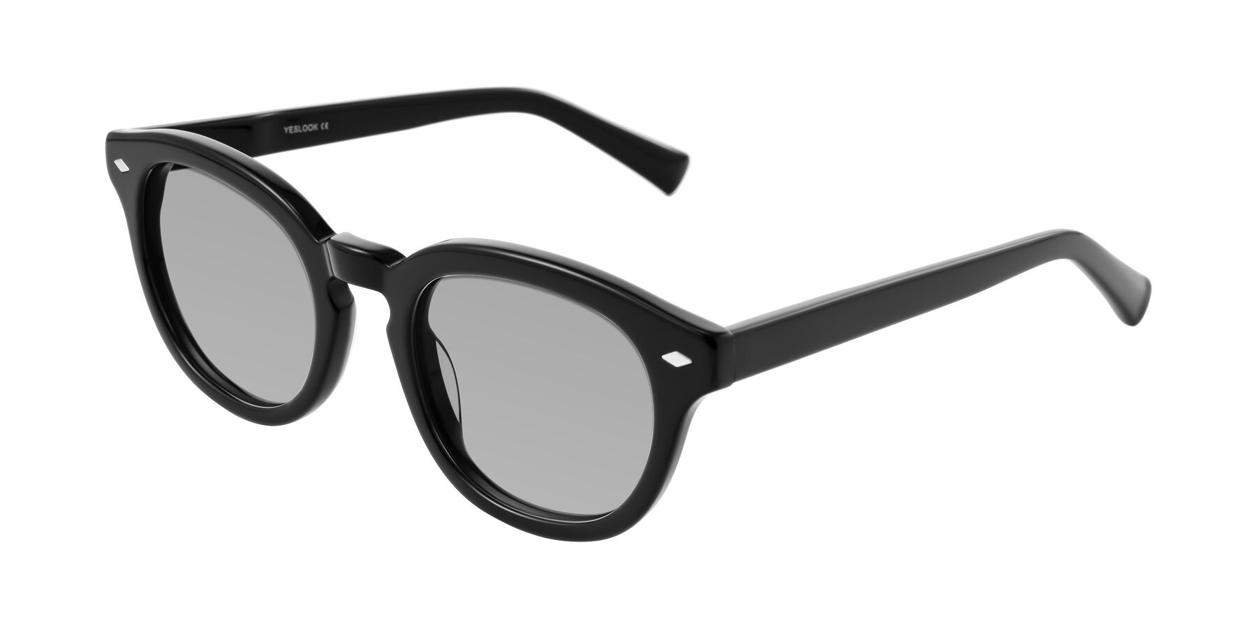 Angle of Nehrode in Black with Light Gray Tinted Lenses