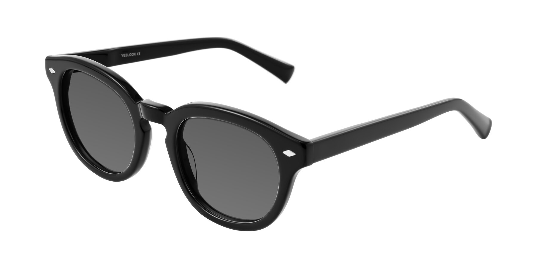 Angle of Nehrode in Black with Medium Gray Tinted Lenses