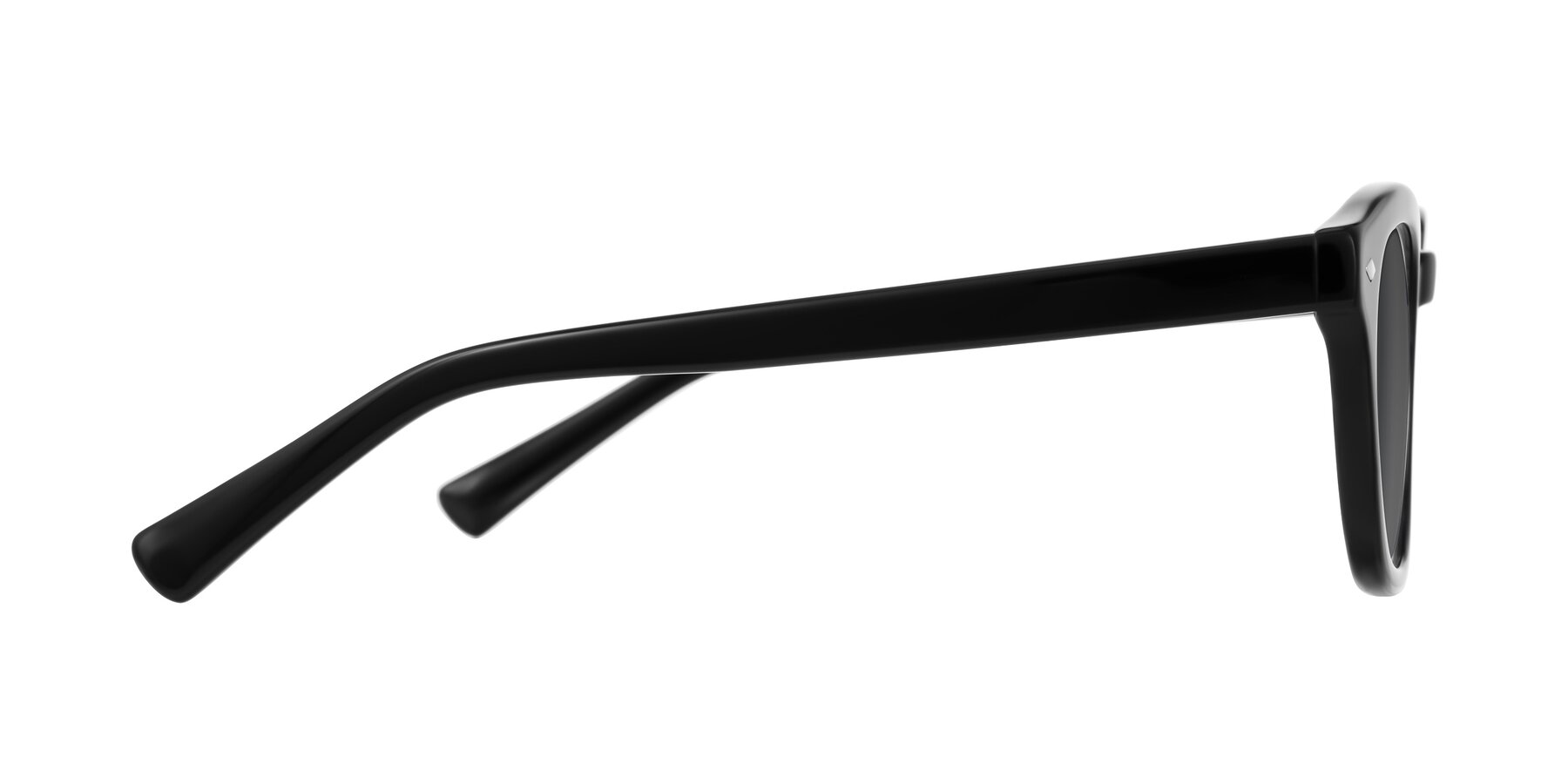 Side of Nehrode in Black with Medium Gray Tinted Lenses