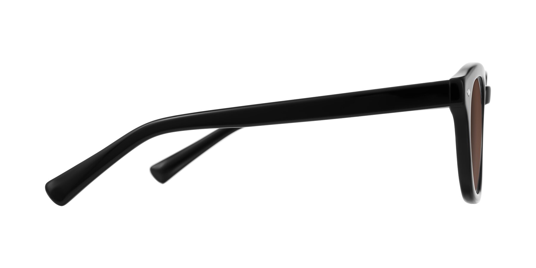 Side of Nehrode in Black with Brown Tinted Lenses