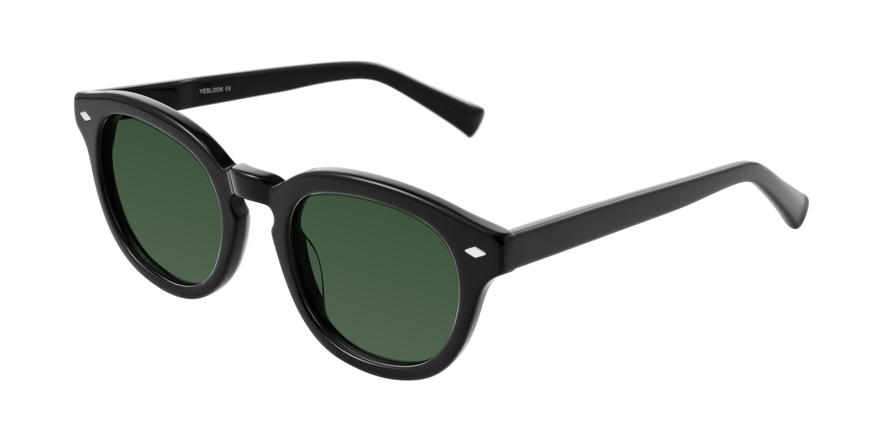 Angle of Nehrode in Black with Green Tinted Lenses