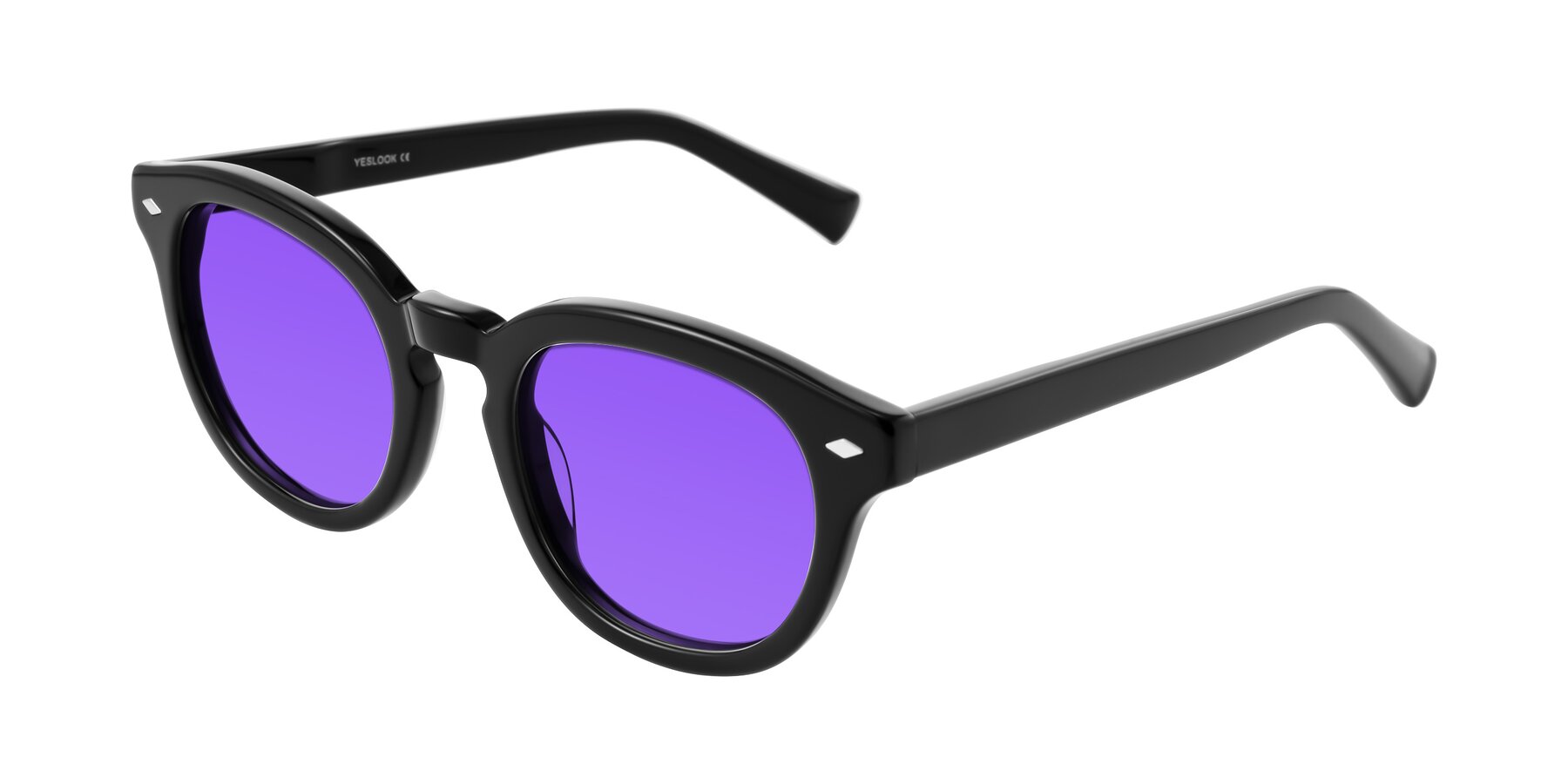 Angle of Nehrode in Black with Purple Tinted Lenses