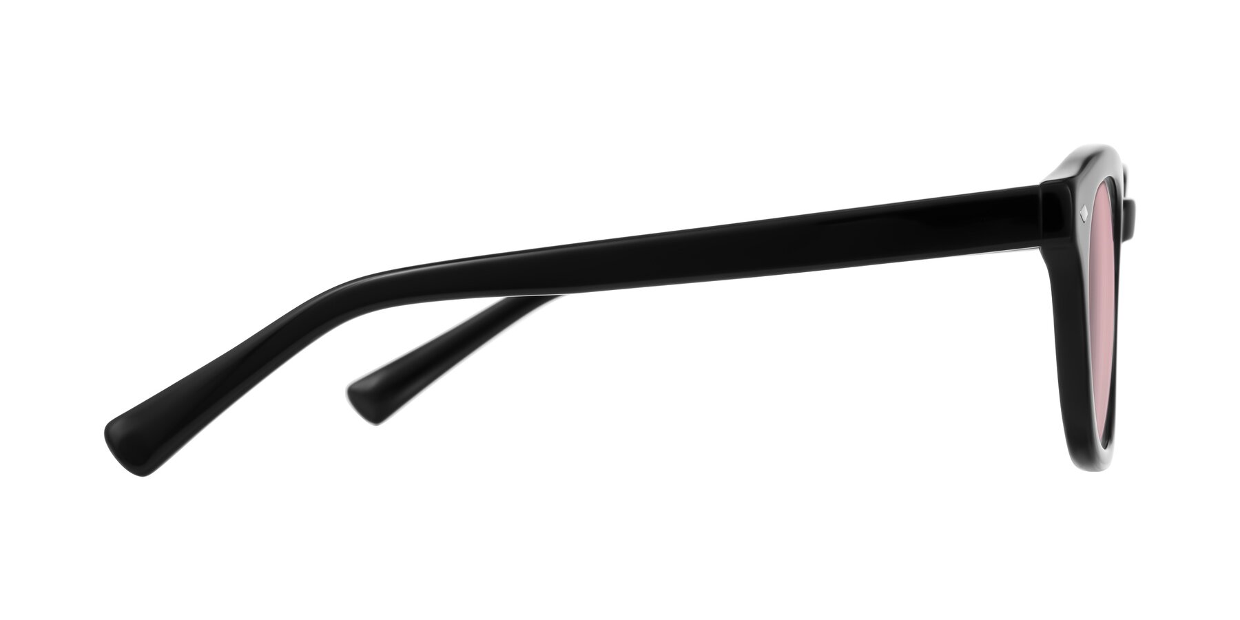 Side of Nehrode in Black with Light Garnet Tinted Lenses
