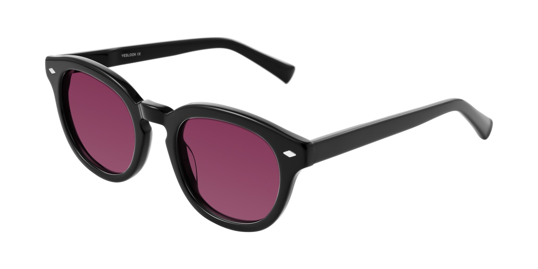 Angle of Nehrode in Black with Wine Tinted Lenses
