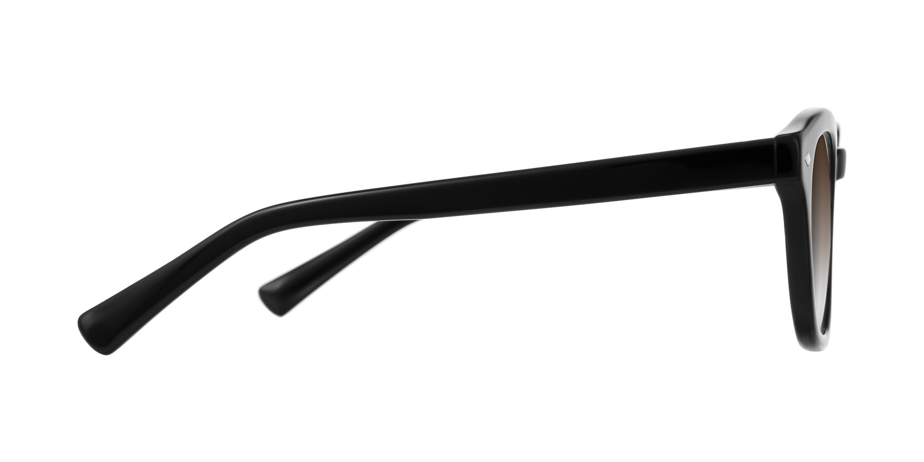 Side of Nehrode in Black with Brown Gradient Lenses
