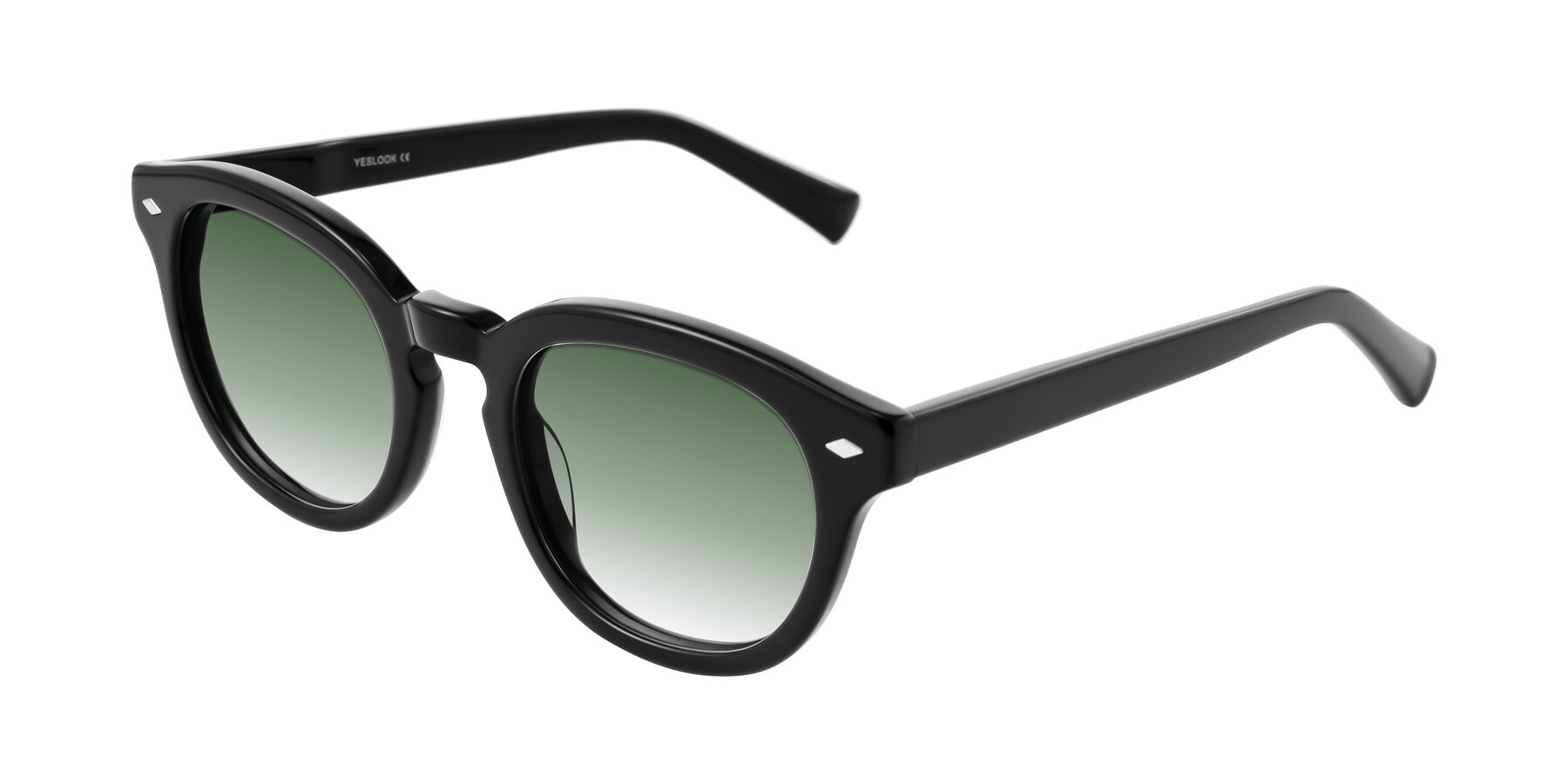 Angle of Nehrode in Black with Green Gradient Lenses