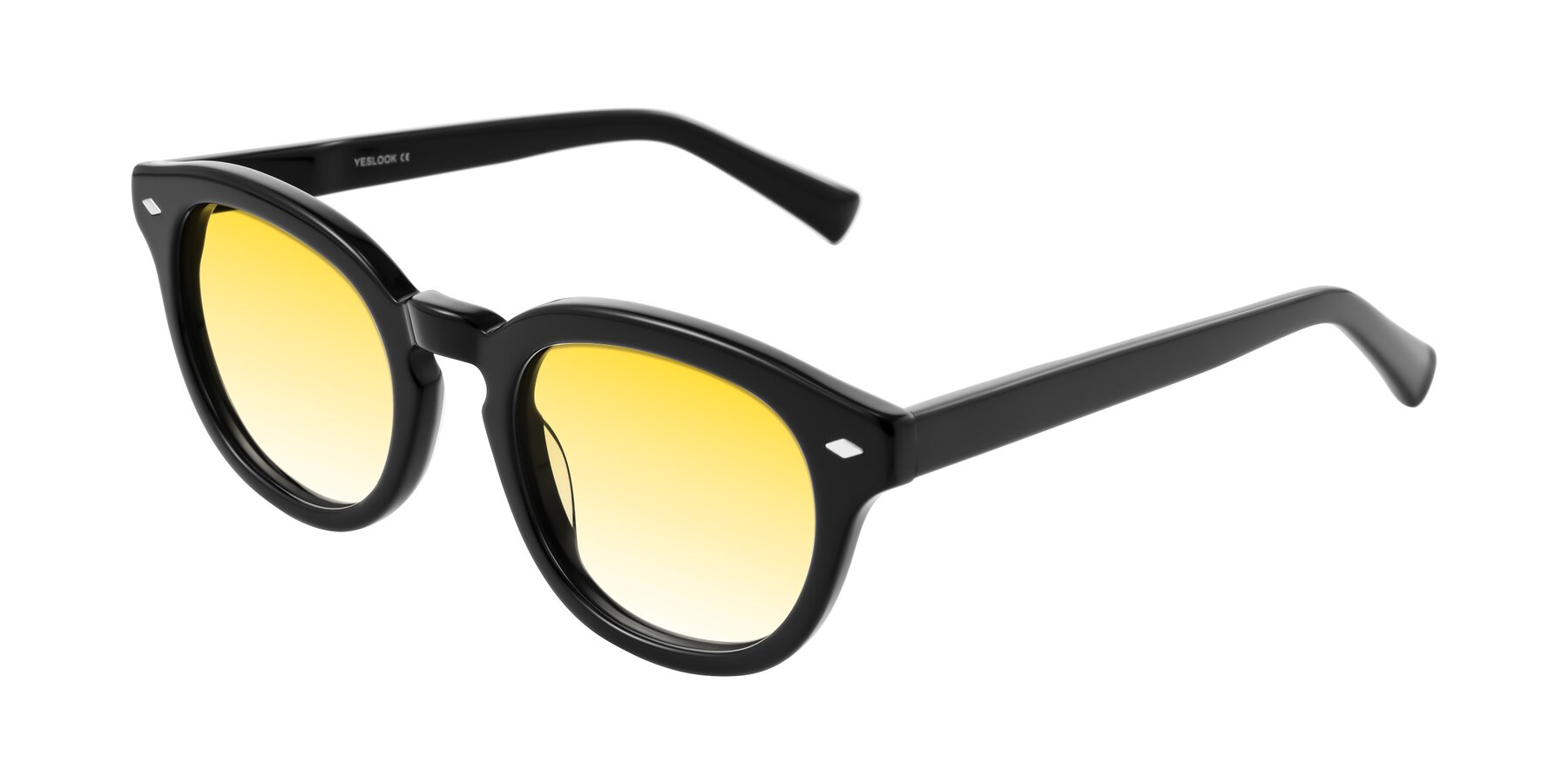 Angle of Nehrode in Black with Yellow Gradient Lenses