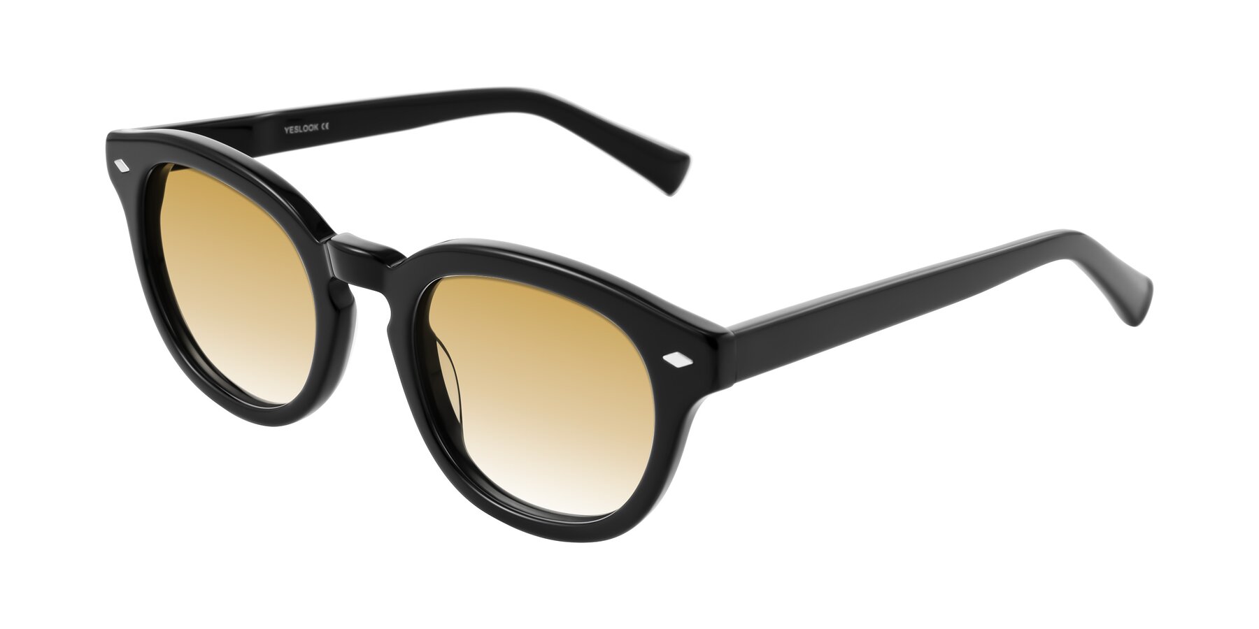 Angle of Nehrode in Black with Champagne Gradient Lenses