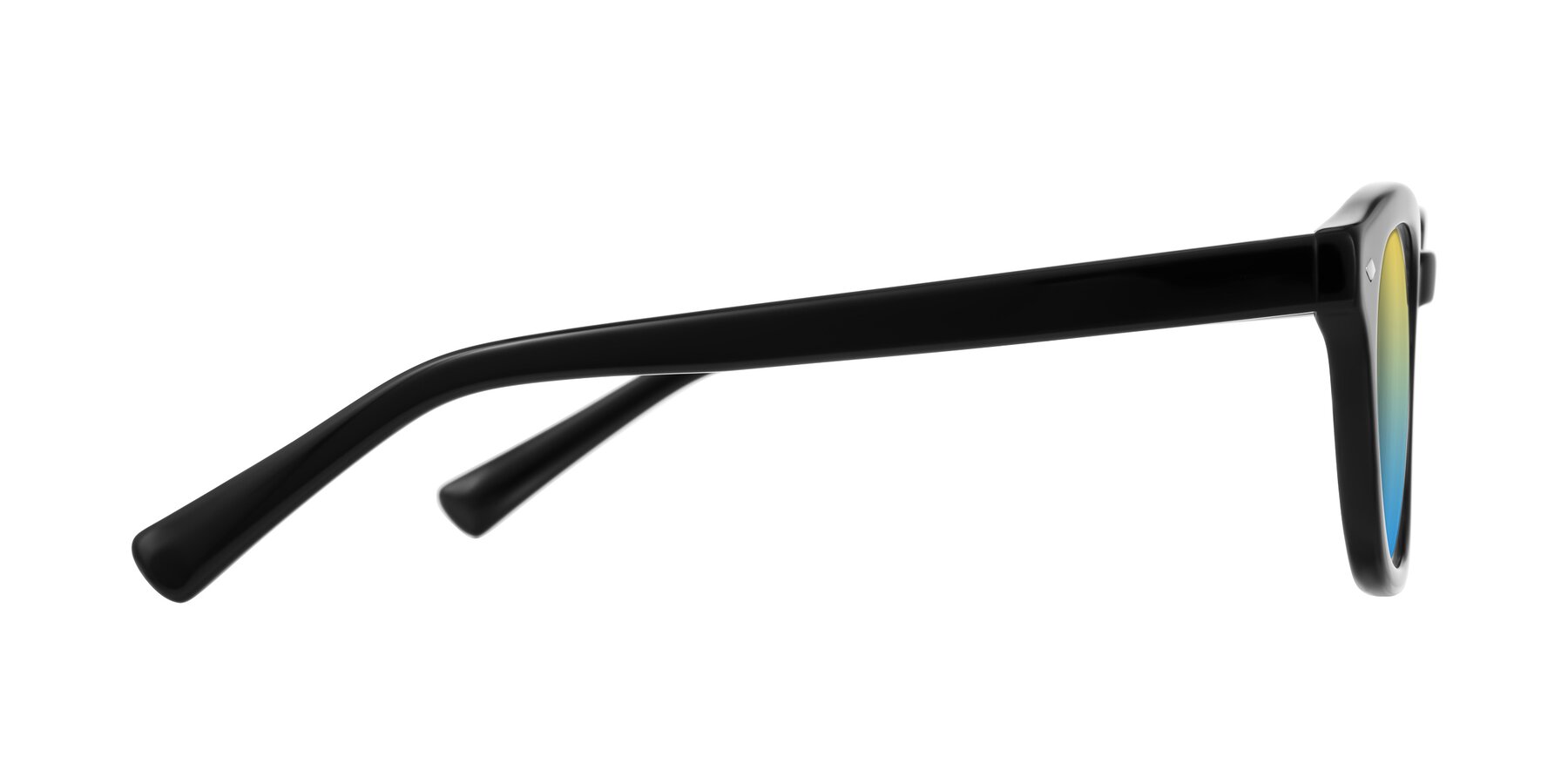 Side of Nehrode in Black with Yellow / Blue Gradient Lenses