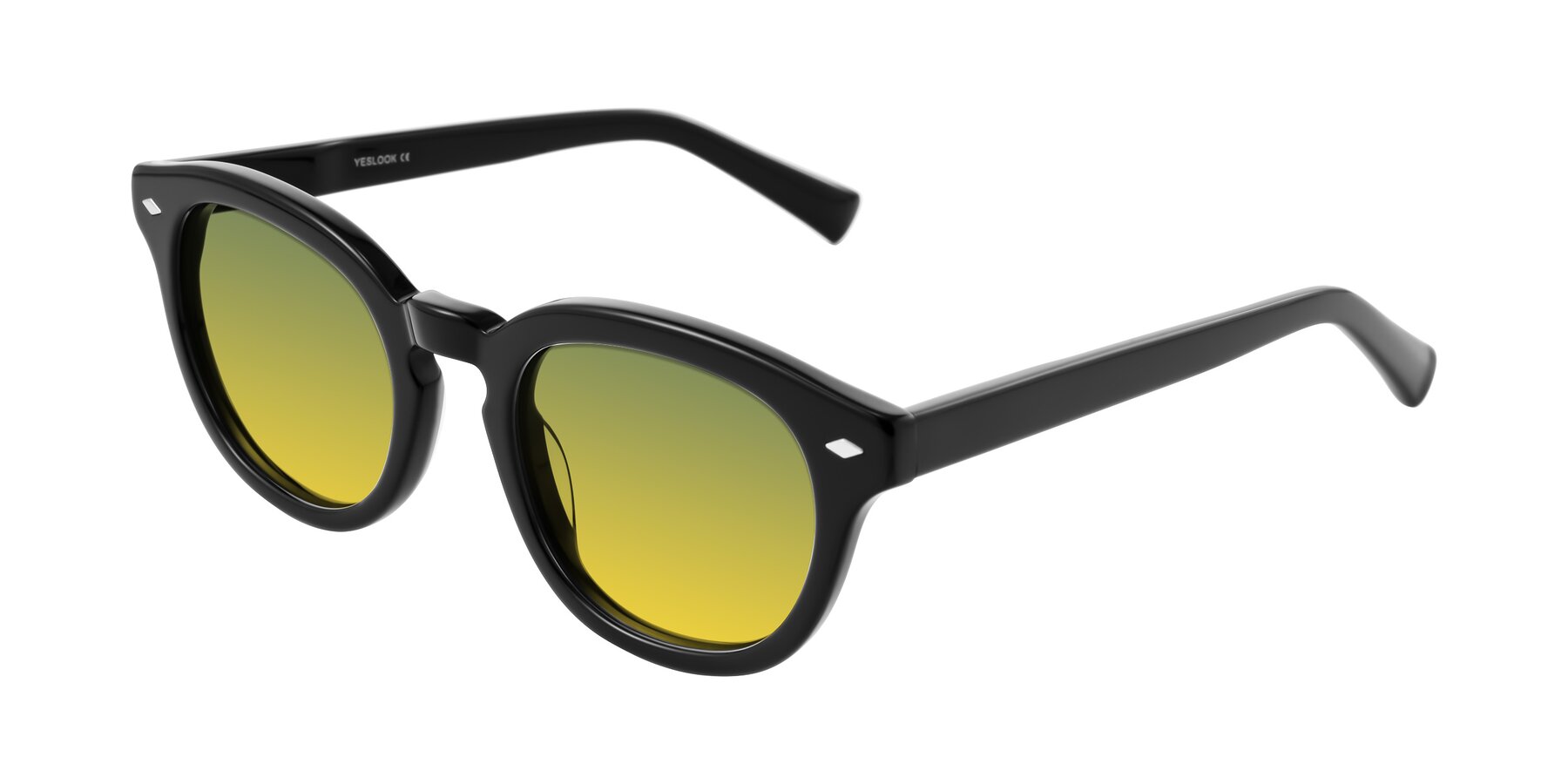 Angle of Nehrode in Black with Green / Yellow Gradient Lenses