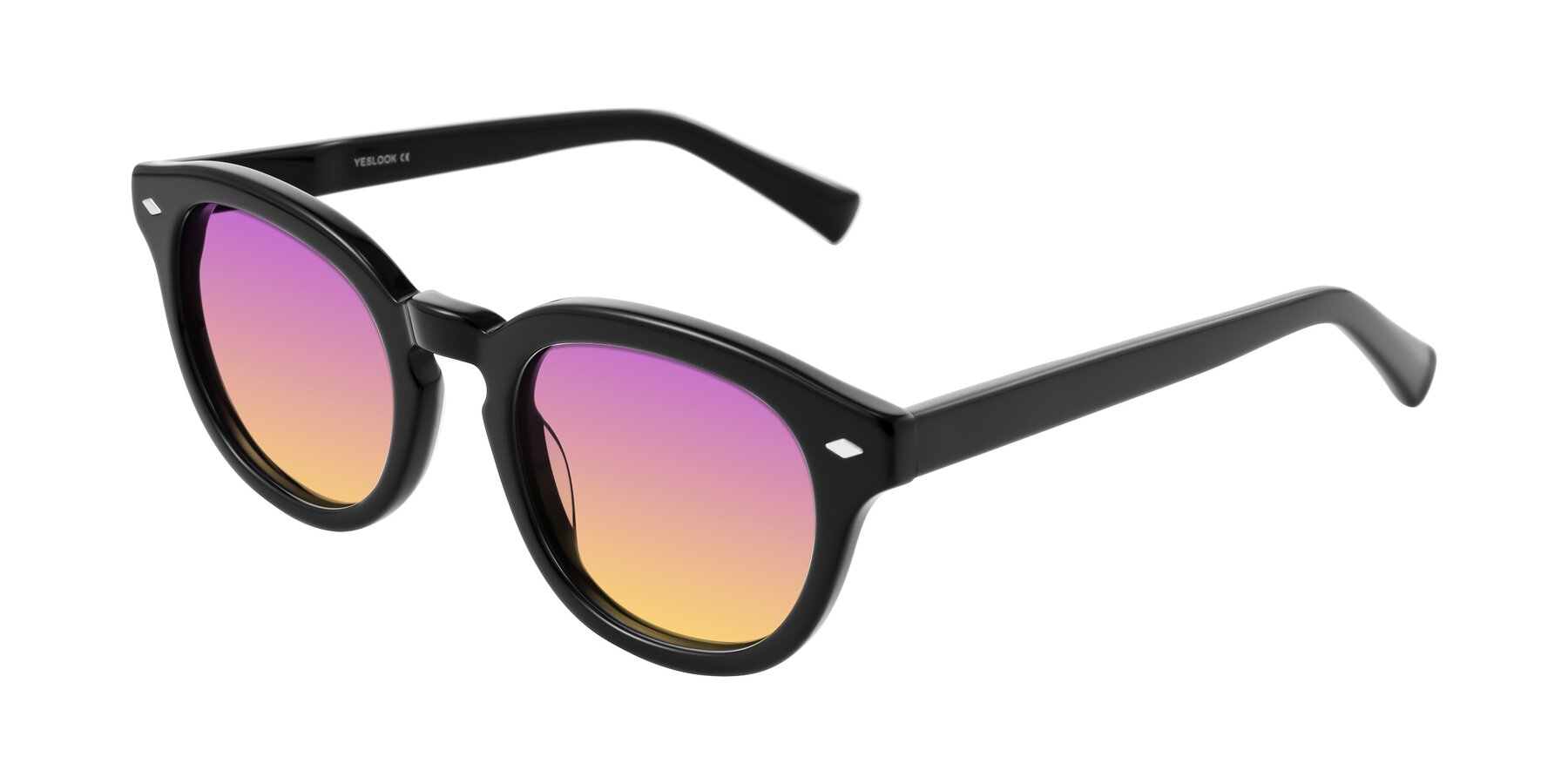 Angle of Nehrode in Black with Purple / Yellow Gradient Lenses