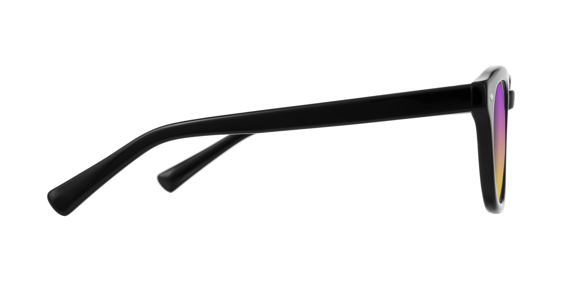 Side of Nehrode in Black with Purple / Yellow Gradient Lenses