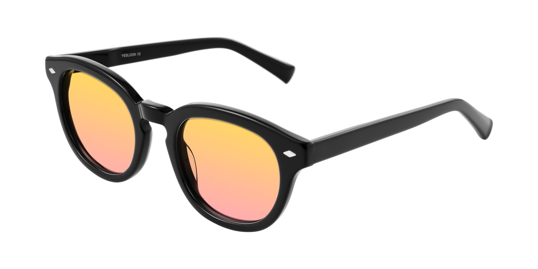 Angle of Nehrode in Black with Yellow / Pink Gradient Lenses